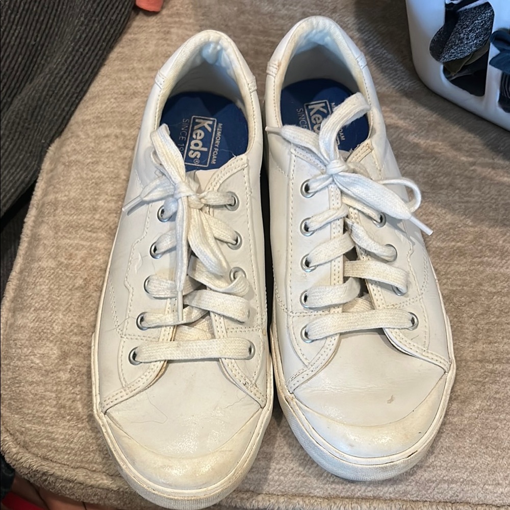Keds Classic White Lace-Up Sneakers